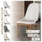Leisuremod Verisma Collection Modern Wooden Dining Chair in Black Fabric with White Front VC57BFW - alternate 9