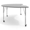 Flash Furniture Commercial Adjustable Height Kidney Activity Table with Locking Casters-Gray XU-A4896-KIDNY-GRY-T-A-CAS-GG - alternate 7