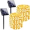 Elegani 2-Pack Solar Powered Fairy Lights 100 LED Each - 32ft Warm White Copper Wire Outdoor Waterproof PH-600213-SLR - alternate 1