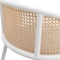 Leisuremod Ervilla Wicker Bar Stool with Fabric Seat and White Powder Coated Steel Frame, Grey EBW-31GR - alternate 10