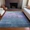 Homeroots 9' X 12' Denim Blue And Sky Blue Striped Washable Indoor Outdoor Area Rug 610881 - alternate 7
