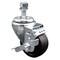 Service Caster 3 Inch SS Soft Rubber Wheel Swivel 12mm Threaded Stem Caster with Brake SCC SCC-SSTS20S314-SRS-TLB-M1215 - alternate 1