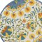Homeroots 4' Ivory Blue Yellow And Orange Round Floral Indoor Outdoor Area Rug 546811 - alternate 7