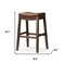 Homeroots 31" Brown Faux Leather and Solid Wood Backless Bar Height Bar Chair 632495 - alternate 5