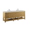 James Martin Vanities Breckenridge 84" Double Vanity, Light Natural Oak w/ 3 CM Eternal Jasmine Pearl Top 330-V84-LNO-3EJP - alternate 9