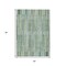 Homeroots 5' X 8' Artichoke Green And Teal Blue Striped Washable Indoor Outdoor Area Rug 631522 - alternate 9