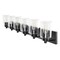 Jonathan Y Irving 40" 6-Light Seeded Glass/Iron Modern Contemporary LED Vanity Light, Black JYL7621B - alternate 11