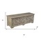 Homeroots 52" Gray Distressed Solid Wood Carved Floral Storage Ottoman 636284 - alternate 7