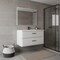 Homeroots 40" White Wood Freestanding Bathroom Vanity With White Sink And Two Drawers 627384 - alternate 5