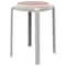 Leisuremod Tresse Stackable Plastic Round Dining Stool with Wicker Seat, White TSR13WH - alternate 1