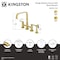 Kingston Brass Bridge Kitchen Faucet with Brass Sprayer, Brushed Brass KS8257CTLBS - alternate 5