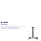 Flash Furniture Restaurant Table X-Base with 4" Dia. Tab, 33 in W, 33 in L, 28 in H, Cast Iron, Iron, Black XU-T3333-GG - alternate 7