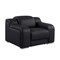 Homeroots 41" Black Italian Leather Wall Hugger Recliner With USB 634537 - alternate 9