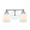 Jonathan Y Lydia 14" 2-Light Farmhouse Cottage Metal LED Vanity Light with Frosted Glass Shades, Chrome JYL7550A - alternate 1