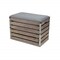 Homeroots 24in Gray and Brown Linen Upholstered Storage Bench with Flip Top 379836 - alternate 6