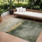 Homeroots 9' X 12' Fern Green Gold And Gray Abstract Washable Indoor Outdoor Area Rug 603009 - alternate 1