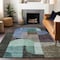 Homeroots 8' X 10' Brown Blue And Green Abstract Washable Indoor Outdoor Area Rug 604473 - alternate 7