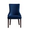 Homeroots Set of Two Tufted Navy Blue and Espresso Upholstered Velvet Dining Side Chairs 543528 - alternate 8