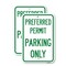Signmission Preferred Permit Parking Only, 18'' X 24'' 2 Signs, Heavy Gauge Aluminum, 2PK A-1824-2PACK-23276 - alternate 1
