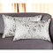 Homeroots Set of Two 12" X 20" Gray and Silver Abstract Cowhide Lumbar Throw Pillows with Glitter, 2PK 544644 - alternate 1