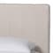Baxton Studio Granger Velvet Fabric Platform Bed, Alabaster White, Queen 262-14453-ZORO - alternate 8