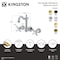 Kingston Brass Double-Handle Wall Mount Bathroom Faucet, Polished Chrome KS1221ZX - alternate 2