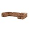 Homeroots Chestnut Italian Leather Power Reclining U Shaped Eight Piece Corner Sectional With Console 634678 - alternate 15