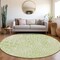 Homeroots 8' Artichoke Green And Ivory Round Geometric Washable Indoor Outdoor Area Rug 595045 - alternate 6