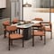 Leisuremod Velo Series Modern Dining Chair in Black Walnut Wood with Dark Brown Seat, 2PK VCBW-51DBR-2 - alternate 8