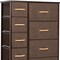 Homeroots 27" Brown Steel and Fabric Nine Drawer Combo Dresser 484701 - alternate 4