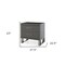 Homeroots 23" Silver And Gray Stainless Steel Solid and Manufactured Wood Two Drawer Nightstand 491586 - alternate 5