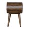 Homeroots 21" Light Brown Solid Wood Round One Drawer Nightstand 651589 - alternate 17