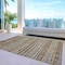 Homeroots 8' X 10' Brown Denim Blue And Beige Southwestern Washable Indoor Outdoor Area Rug 615953 - alternate 8