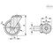 Elesa 451861-ESD Castors steel bracket ESD Mould-on polyurethane coating plate bracket 451861-ESD - alternate 2