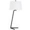Homeroots 28" Black Metal Table Lamp With White Drum Shade 524273 - alternate 1