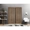 Sartodoors Sliding Closet Bypass Doors, Planum 0017 Walnut and Aluminum Strips, Sturdy Rails Moldings Trims Ha PLANUM0017DBD-WLN-4884 - alternate 1