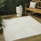 Jonathan Y Hallie High-Low Minimalist Curve Geometric Ivory/Cream 8 ft Square Indoor/Outdoor Area Rug SCN100B-8SQ - alternate 1