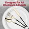 Smarty Had A Party Gold with Black Handle Moderno Disposable Plastic Dinner Spoons (240 Spoons), 240PK 9320-GBS-CASE - alternate 9