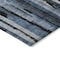 Homeroots 3' X 5' Blue Black And Gray Striped Washable Indoor Outdoor Area Rug 603215 - alternate 8