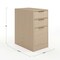 Martha Stewart Kayden Single-Drawer Desk w/3 Drawer File Cabinet in Light Natural w/Brushed Gold Hardware KHO-23042-TBFC-LNT-GLD-MS - alternate 8
