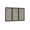 Ghent 3 Door Enclosed Fabric Bulletin Board, Walnut Wood Frame, 4'H x 6'W, Taupe PN34872F-96 - alternate 1