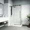 Vigo E-Class 36 in. L x 48 in. W x 82 in. H Frameless Sliding Shower Enclosure Kit in Matte Black VG6053MBCL48WL - alternate 6