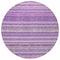 Homeroots 8' Purple Eggplant And Lilac Round Striped Washable Indoor Outdoor Area Rug 577795 - alternate 5