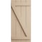 Ekena Millwork Rustic Four Board Joined Board-n-Batten Sandblasted Faux Wood Shutters w/Z-Board, 22W x 46H, PR SHUBJZ22X46SDPR - alternate 16