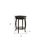 Homeroots 24" Black Wood Round End Table With Drawer And Shelf 286302 - alternate 7