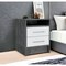 Homeroots 20" Gray Wood Two Drawer Nightstand 543666 - alternate 13