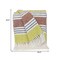 Homeroots Burnt Orange Woven Cotton Striped Throw Blanket 478690 - alternate 5