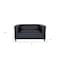 Homeroots 54" Black Faux Leather Loveseat 530478 - alternate 6