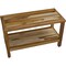 Homeroots Rectangular Teak Shower Bench With Shelf In Natural Finish 376698 - alternate 7