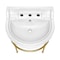 Whitehaus Collection 22 in Console Sink With Semi-Circular Bowl, Single Faucet Drilling, Brass Leg Supports and Overflow WHV022-L32-3H-B - alternate 6